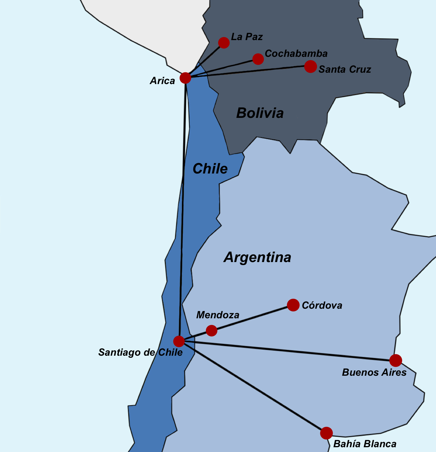 Mapa de rutas