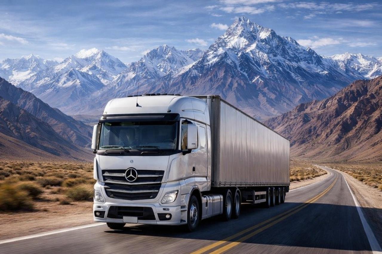 Camión de Transportes Moya en ruta